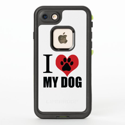 私は私の犬の装飾用クッションが大好き LifeProof iPhoneケース (裏面)