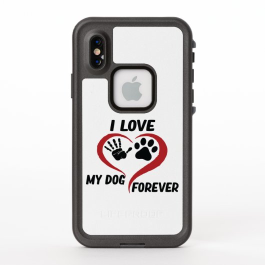 私は私の犬の装飾用クッションが大好き LifeProof iPhoneケース (裏面)