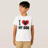 私は私の犬の装飾用クッションが大好き Tシャツ (正面フル)