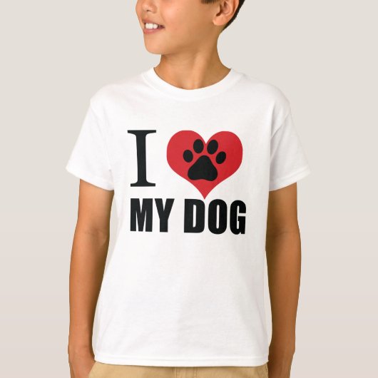 私は私の犬の装飾用クッションが大好き Tシャツ (正面)