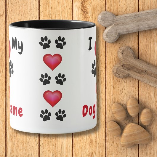 私は私の犬の贈り物が大好きだ。愛犬家マグス マグカップ