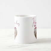 私は私の犬の赤いハート写真ペット名が大好き コーヒーマグカップ (中央)