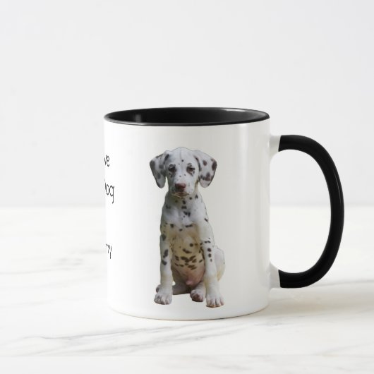 私は私の犬のDalmatianコーヒー・マグを愛します マグカップ (右)