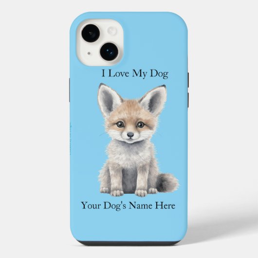 私は私の犬のiPhone / iPadケースが大好き iPhoneケース (裏面)