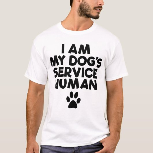 私は私の犬は人間の感情的なサポートをサービスしている Tシャツ (正面)