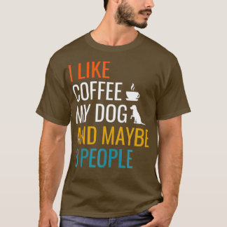 私は私の犬をコーヒー好きかもしれない3人のヴィンテージ Tシャツ