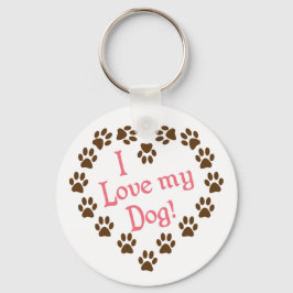 私は私の犬を愛している キーホルダー