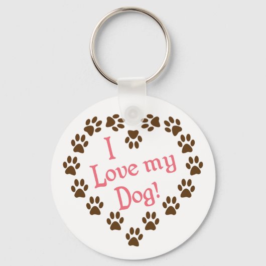 私は私の犬を愛している キーホルダー (正面)