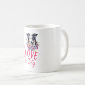 私は私の犬を愛している コーヒーマグカップ (正面右)