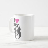 私は私の犬を愛している！ コーヒーマグカップ (正面左)