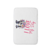 私は私の犬を愛している バスマット (正面縦)