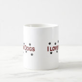 私は私の犬を愛します コーヒーマグカップ (中央)