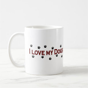 私は私の犬を愛します コーヒーマグカップ
