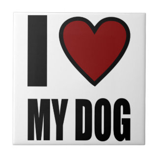 私は私の犬を愛します タイル
