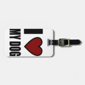 私は私の犬を愛します ラゲッジタグ (正面横)