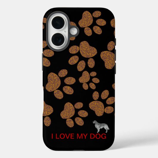 私は私の犬を愛します Case-Mate iPhoneケース (裏面)