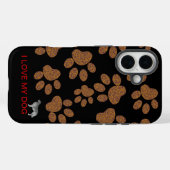 私は私の犬を愛します Case-Mate iPhoneケース (裏面 (横))