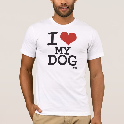 私は私の犬を愛します Tシャツ (正面)