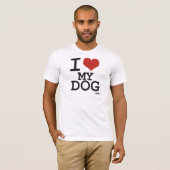 私は私の犬を愛します Tシャツ (正面フル)