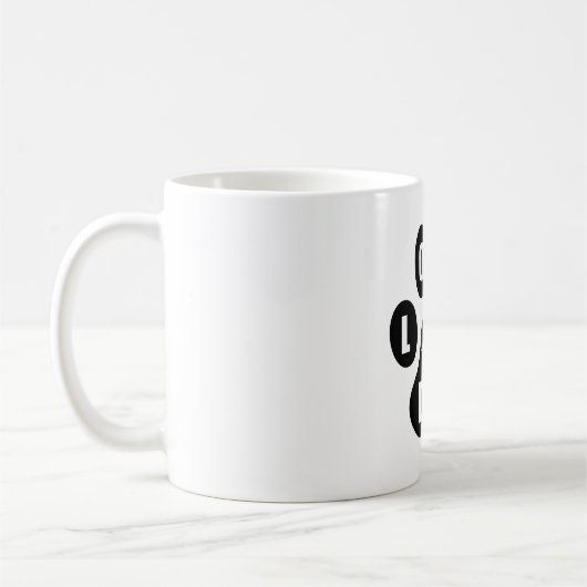 私は私の犬を愛し、素敵な犬、おもしろい犬足犬 コーヒーマグカップ (左)