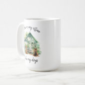 私は私の犬園犬の恋人とオフィスに来る コーヒーマグカップ (正面左)