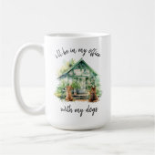 私は私の犬園犬の恋人とオフィスに来る コーヒーマグカップ (左)