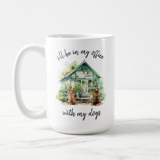私は私の犬園犬の恋人とオフィスに来る コーヒーマグカップ (左)
