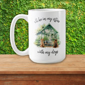 私は私の犬園犬の恋人とオフィスに来る コーヒーマグカップ