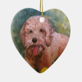 私は私の犬Oranament Goldendoodle /Labradoodleを愛します。 セラミックオーナメント (右)