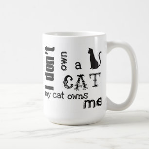 私は私の猫が私をかわいいマグ所有する猫を所有しません コーヒーマグカップ