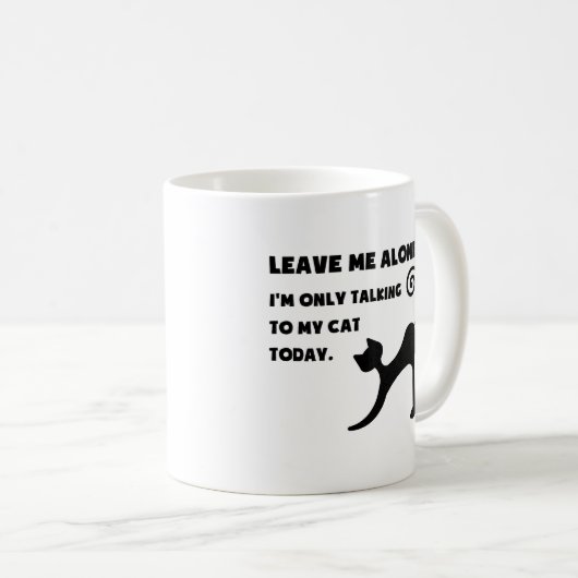 私は私の猫にだけ話しています コーヒーマグカップ (正面右)