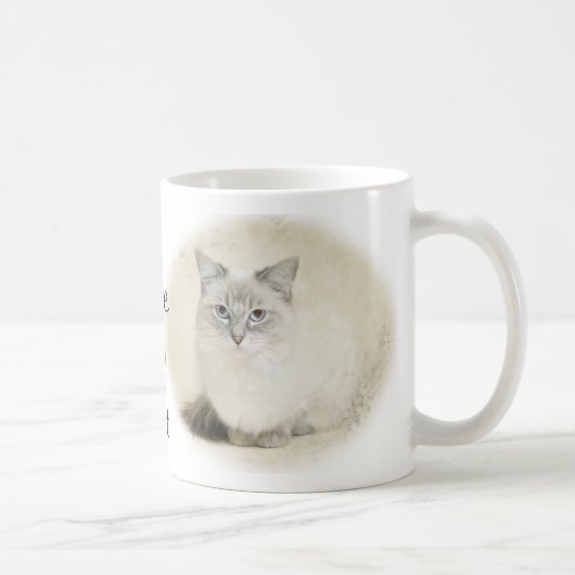 私は私の猫のマグを愛します コーヒーマグカップ (右)