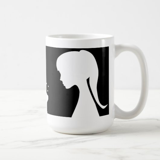 私は私の猫のマグを愛します コーヒーマグカップ (右)