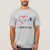私は私の猫のワイシャツを愛します Tシャツ (正面)