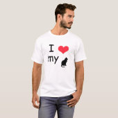 私は私の猫のTシャツを愛します Tシャツ (正面フル)