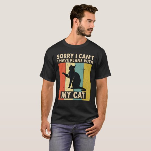 私は私の猫好き子猫で予定を持つことができない Tシャツ (正面フル)
