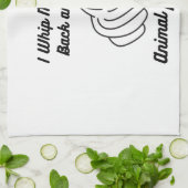 私は私の獣脂を前後に鞭で打つ キッチンタオル (折り畳み)