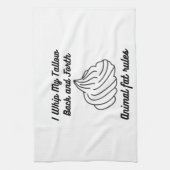 私は私の獣脂を前後に鞭で打つ キッチンタオル (縦)