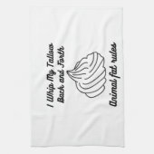 私は私の獣脂を前後に鞭で打つ キッチンタオル (縦)