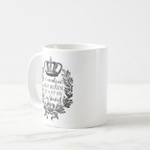 私は私の王冠を調整し、私の一日を開始おもしろい コーヒーマグカップ (正面左)