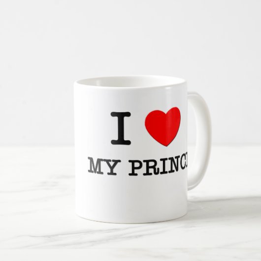 私は私の王子を愛します コーヒーマグカップ (正面右)