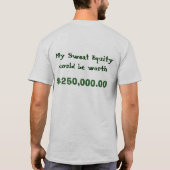私は私の現金筋肉を造っています Tシャツ (裏面)
