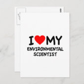 私は私の環境科学者を愛している ポストカード (正面/裏面)