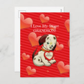 私は私の甘い孫が大好き…バレンタインの願い シーズンポストカード (正面/裏面)