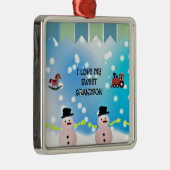 私は私の甘い孫セラミックオーナメント メタルオーナメント (右)