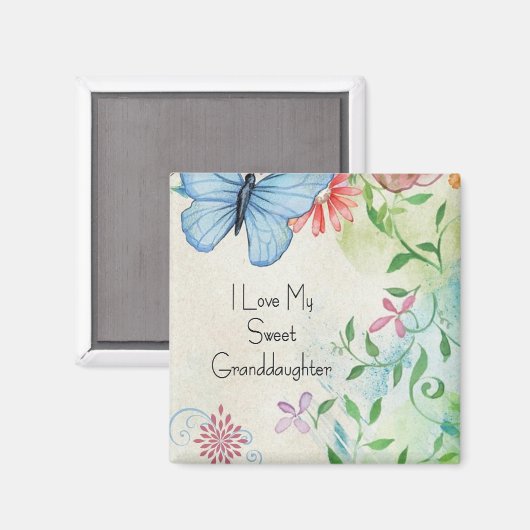 私は私の甘い孫娘が大好きかわいらしデザイン マグネット (正面/裏面)