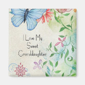 私は私の甘い孫娘が大好きかわいらしデザイン マグネット (正面)