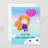 私は私の甘い孫娘が大好き…ハグとキスホ シーズンポストカード (正面/裏面)