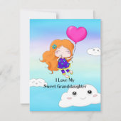 私は私の甘い孫娘が大好き…ハグとキス シーズンカード (正面)