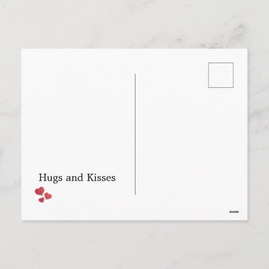 私は私の甘い孫娘が大好き…ハグとキス シーズンポストカード (裏面)